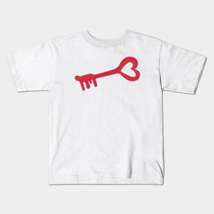 Heart Love Key Kids T-Shirt